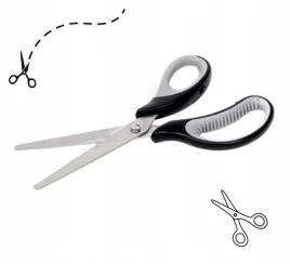 czarno-szare-kolorowe-nozyczki-do-szkoly-dla-dzieci-gumowy-uchwyt-16-cm