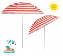 bialo-czerwony-zginany-plazowy-parasol-skladany-regulowany-ogrodowy-o180cm