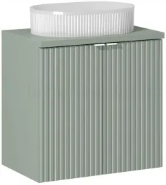 comad-line-reed-green-szafka-60-cm-podumywalkowa-wiszaca-z-umywalka-zielona