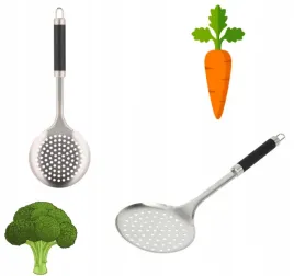 srebrna-metalowa-lyzka-cedzakowa-ze-stali-nierdzewnej-z-czarna-raczka