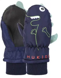 rekawiczki-zimowe-chlopiece-ortalionowe-dinozaur-17-cm-granatowe-5-lat