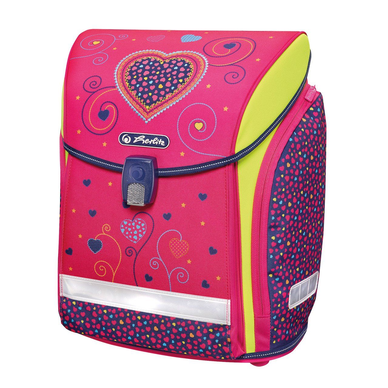 Tornister szkolny plecak Midi Pink Hearts HERLITZ