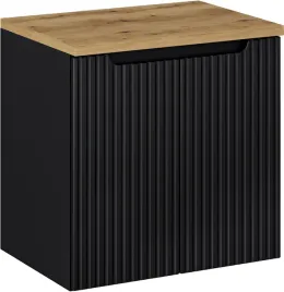 comad-nova-black-szafka-60-cm-wiszaca-z-blatem-czarna-z-okragla-umywalka