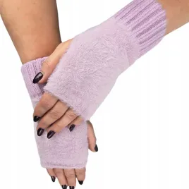 rekawiczki-damskie-mitenki-bez-palcow-fiolet-liliowe