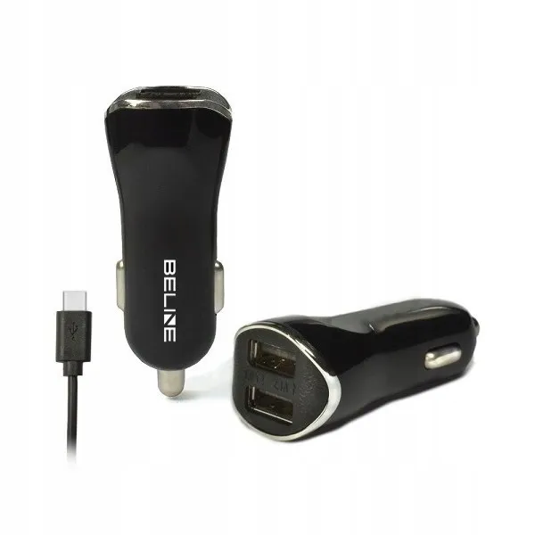 beline-lad-sam-2xusb-usb-c-21a-czarna-black