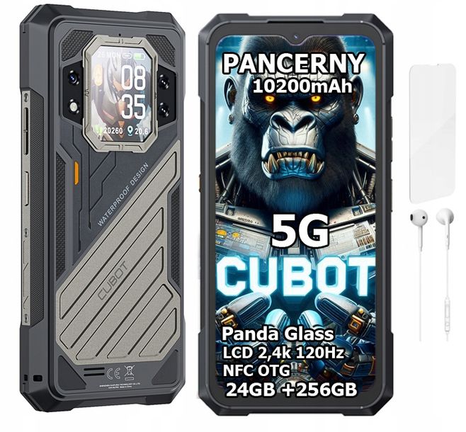 Smartfon CUBOT KING KONG X PRO 24/256GB NFC DUAL 5G PANCERNY IP69K MILITAR