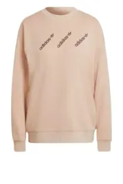 bluza-damska-adidas-crew-bezowa-bawelniana