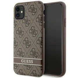guess-guhcn61p4snw-iphone-11-xr-brazowy-brown-hardcase-4g-stripe