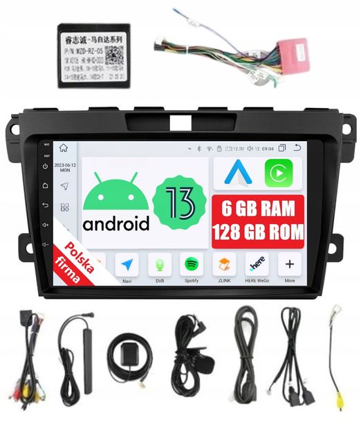 RADIO 2DIN NAWIGACJA ANDROID MAZDA CX-7 CX7 6/128 GB DSP CARPLAY LTE