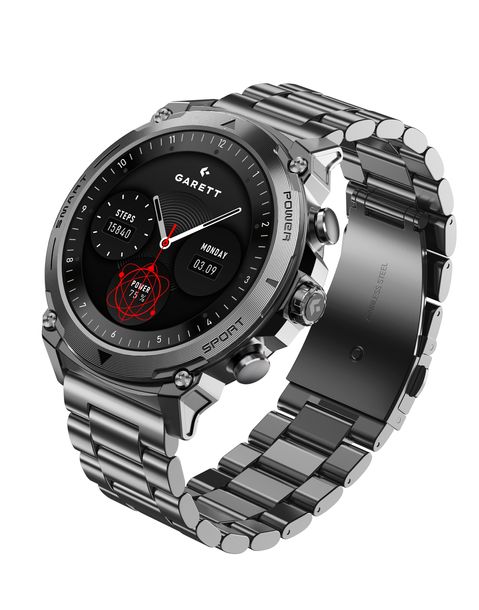 Smartwatch Garett Atom srebrny stalowy