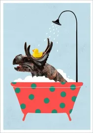 plakat-bez-ramy-do-lazienki-wc-toalety-kaczuszka-dinozaur-p2574-50x70