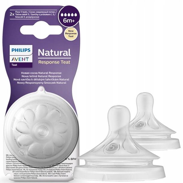 Zdjęcia - Smoczek Philips Avent  Natural Response (5) 2 sztuki 6m+ 