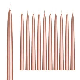 swieczki-swiece-stozkowe-rozowe-zloto-24cm-10szt