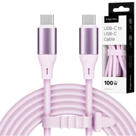 kabel-usb-c-usb-c-100-w-1-m-silikonowy-rozowy-krugerandmatz-basic