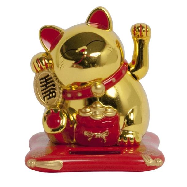 Фото - Фігурки / трансформери Maneki ﻿Figurka solarna kot  Neko w kolorze złotym, na szczęście 10 cm 