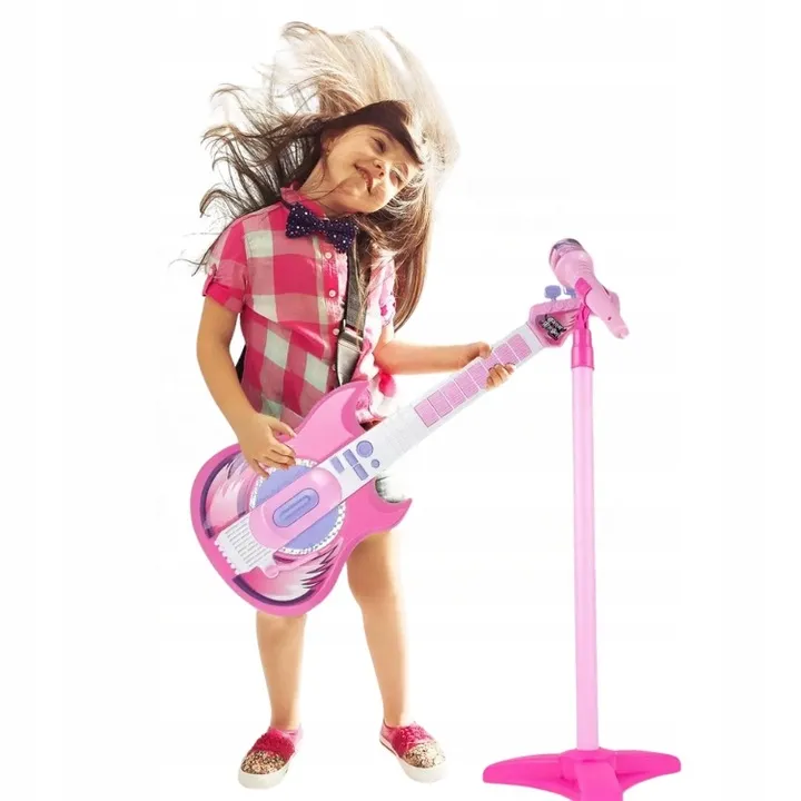 gitara-elektryczna-mikrofon-statyw-dla-dzieci-mp3-stan-nowy