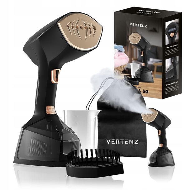 ﻿PAROWNICA do ubrań ŻELAZKO PAROWE STEAMER Vertenz Aura 50 2000w 9w1 PREMIUM