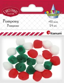 pompony-titanum-mix-24-szt-czerwone-zielone-biale-swiateczne
