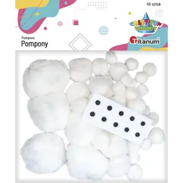 pompony-titanum-biale-45-szt