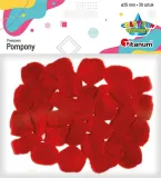 pompony-titanum-czerwone-30-szt-stan-nowy