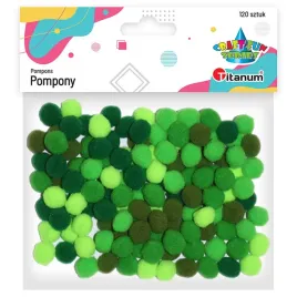 pompony-titanum-craft-fun-series-zielony-120-szt