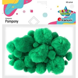pompony-titanum-zielone-45-szt