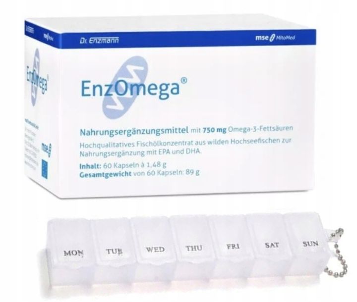 Фото - Вітаміни й мінерали MSE ﻿Mito-Pharma EnzOmega  Dr Enzmann 60 kapsułek+GRATIS 