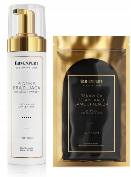 Фото - Крем для засмаги LINE ﻿TanExpert Exclusive  The One Pianka Samoopalająca 200 ml + rękawica 