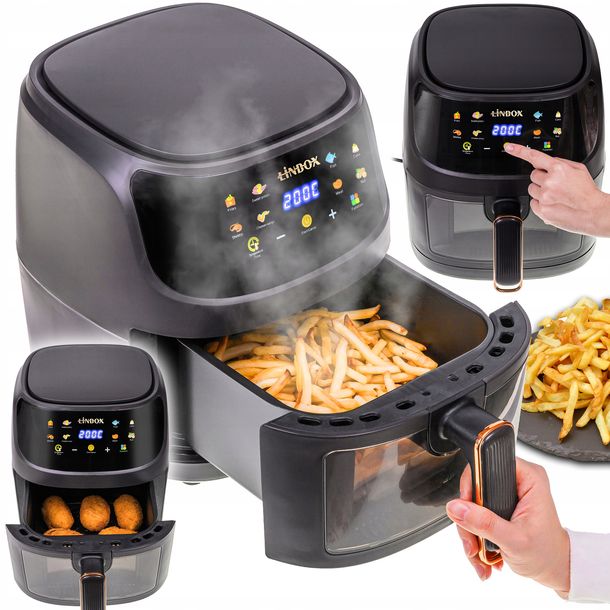 FRYTKOWNICA BEZTŁUSZCZOWA AIR FRYER 5L/1400W