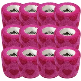 yellowband-bandaz-kohezyjny-5cm-rozowy-w-serca