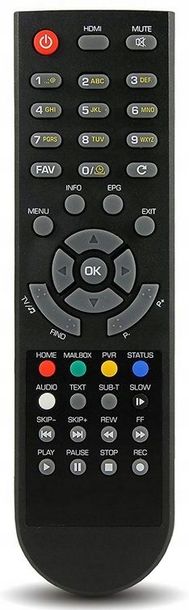 Pilot Dekodera Tuner TV DVB-T2 OPTICUM Globo Skymaster RCU 015 X8 T90 XS2