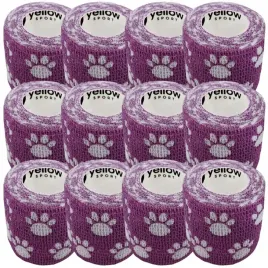yellowband-bandaz-kohezyjny-5cm-fioletowy-w-lapki