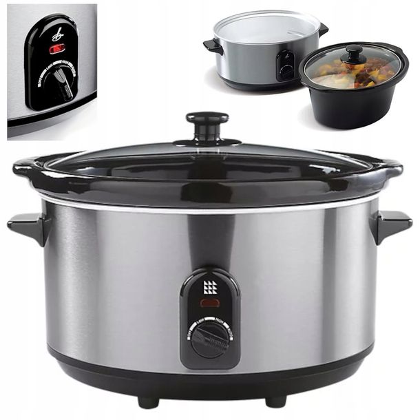 WOLNOWAR Garnek ceramiczny 290W z PROGRAMATOREM SlowCooker 6L LAKELAND