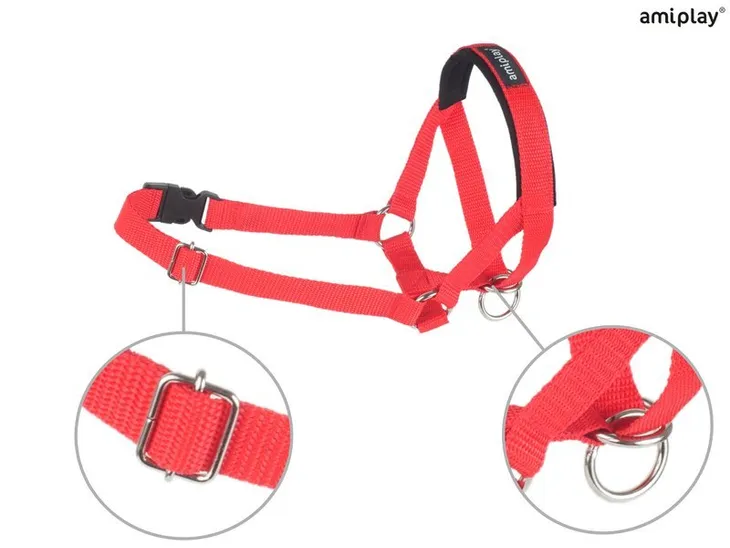 amiplay-halter-basic-xs-czerwony-rodzaj-obroze-treningowe