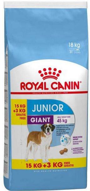 royal canin giant junior 15kg 3kg free