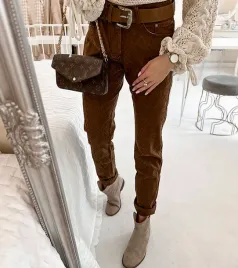 brazowe-spodnie-z-paskiem-pelchat