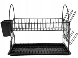 ociekacz-do-naczyn-na-talerze-szklanki-2-poziomowy-z-tacka-czarny