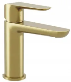 bateria-umywalkowa-clever-stojaca-niska-zloto-szczotkowane-excellent