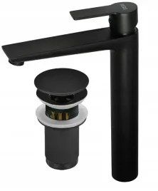 nexe-bateria-umywalkowa-stojaca-click-clack-black