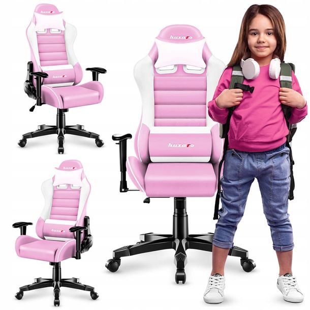 FOTEL GAMINGOWY BIUROWY DLA DZIECKA KRZESŁO GRACZA BIUROWE DZIECIĘCE HUZARO-Zdjęcie-0