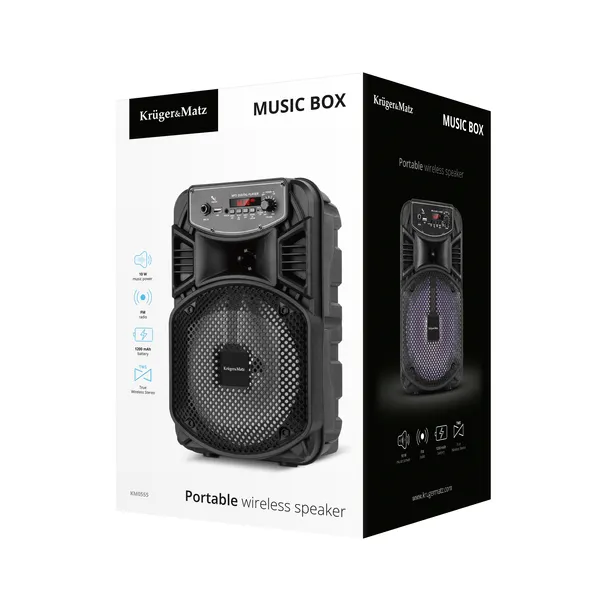 glosnik-bluetooth-led-usb-aux-10w-krugerandmatz-kolor-czarny