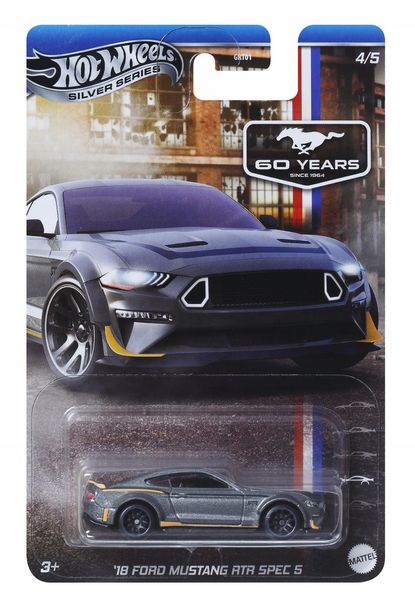 Фото - Машинка Ford '18  Mustang RTR Specc 5 - 60 Years Hot Wheels 1:64 