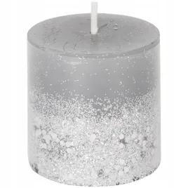 swieca-biala-srebrny-brokat