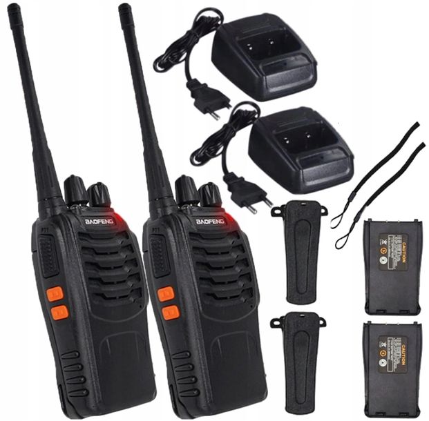 ﻿KRÓTKOFALÓWKA BAOFENG 2x BF-888S WALKIE TALKIE łoki toki PMR + SŁUCHAWKI