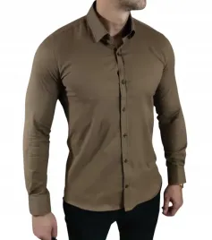 koszula-casualowa-slim-fit-klasyczna-oxford-struktura-brazowa-ego03-3xl