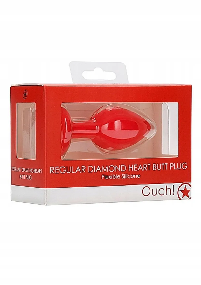 diamond-heart-butt-plug-regular-red-korek-analny