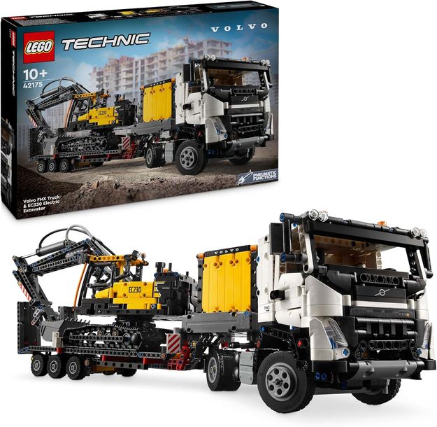 ﻿ LEGO Technic 42175 Ciężarówka Volvo FMX i koparka EC230 Electric