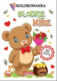 kolorowanka-slodkie-misie-z-brokatowymi