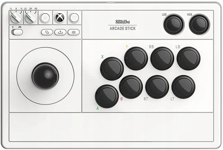 8bitdo-arcade-stick-white-joystick-xbox-one-xors-pc