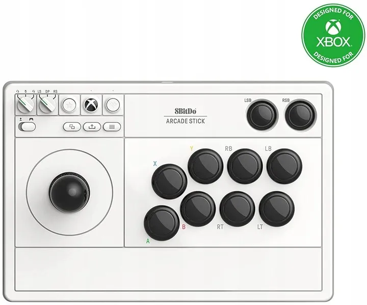 8bitdo-arcade-stick-white-joystick-xbox-one-xors-pc